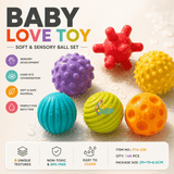 6-Piece Baby Textured Sensory Balls Set – Squeeze & Play