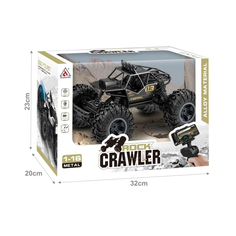 1:16 Scale 2.4GHz RC Rock Crawler with Live Transmission & Rechargeable Battery