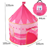 Portable Cubby Tent House For Kids - Pink