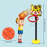 Tiger Adjustable Basketball Hoop Set for Kids with Air Pump