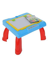 3-in-1 Learning Activity Desk for Kids – Whiteboard, Chalkboard & Projector
