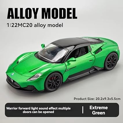 Diecast Maserati MC20 Alloy Car – 1:22 Scale