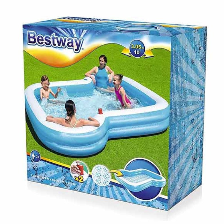 BESTWAY Sunsational Family Pool 10ft | Large Inflatable Pool