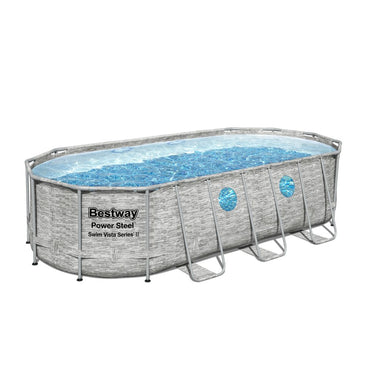 BESTWAY Pool with Window 18ft | Power Steel Frame Pool