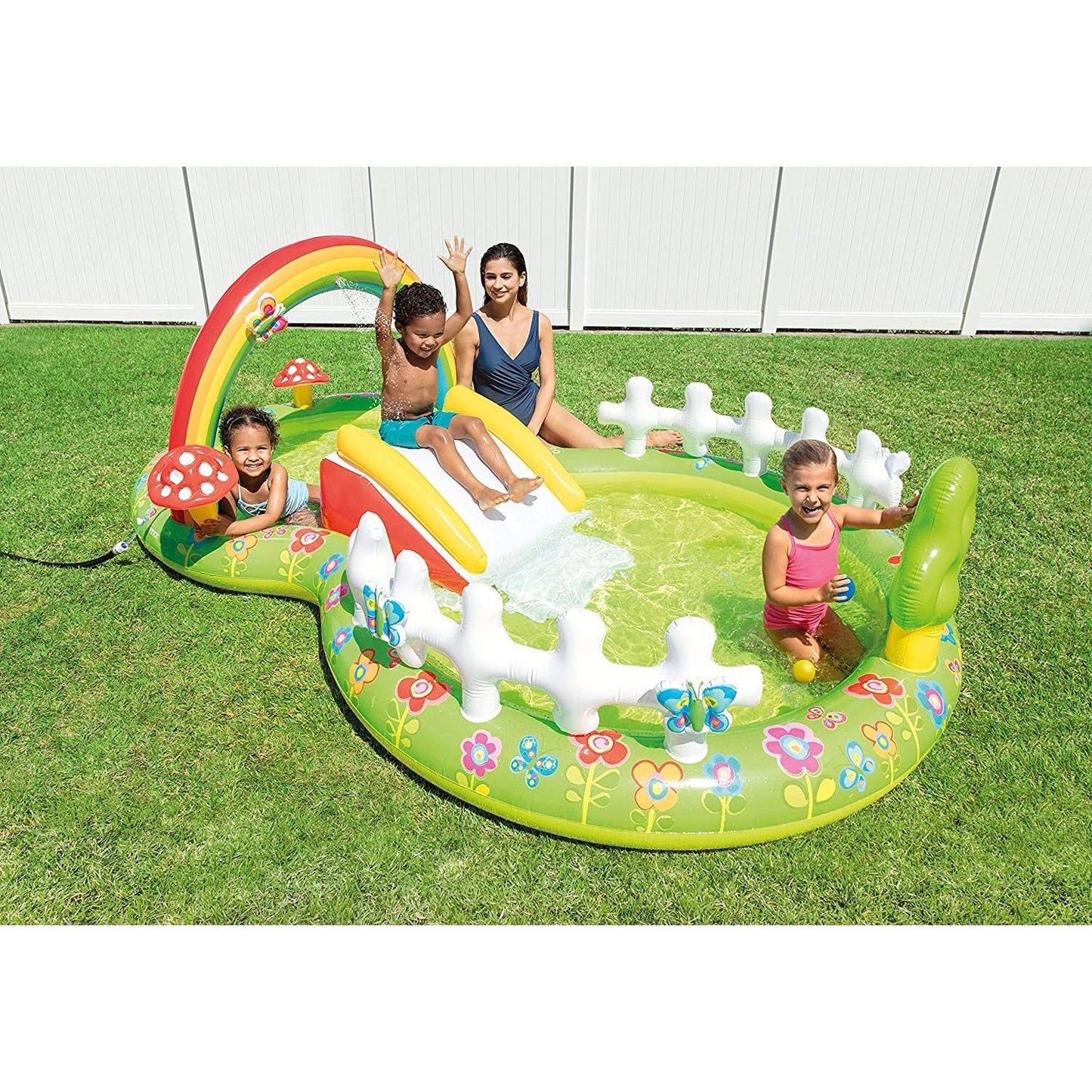 INTEX Garden Themed Kids Pool 9.6ft | Inflatable Pool