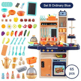 65-Piece Spraying Mist Kitchen Set with Lights, Sound &amp; Real Water Tap
