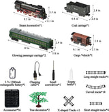 Holy Fun DIY Train Track Set with Steam Smoke & Passenger Car