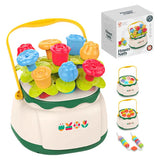 Huanger Montessori Flower Pegboard Bucket Toy for Toddlers