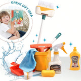 12-Piece Cleaning Kit Pretend Play Toy for Kids