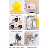 Wooden Busy Cube Sensory Fidget Toy for Toddlers