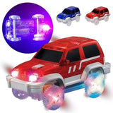 220 Pieces Glow in the Dark Race Track Set with LED Racing Car