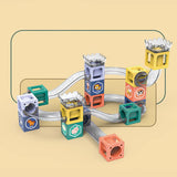 STEM Magic Magnetic Square Run Building Blocks – 52 Pcs Set for Kids