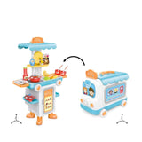 Transforming Kitchen Set for Kids – 2-in-1 Bus to Kitchen Playset