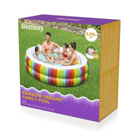 BESTWAY Rainbow Dream Pool 6.9ft | Kids Inflatable Pool