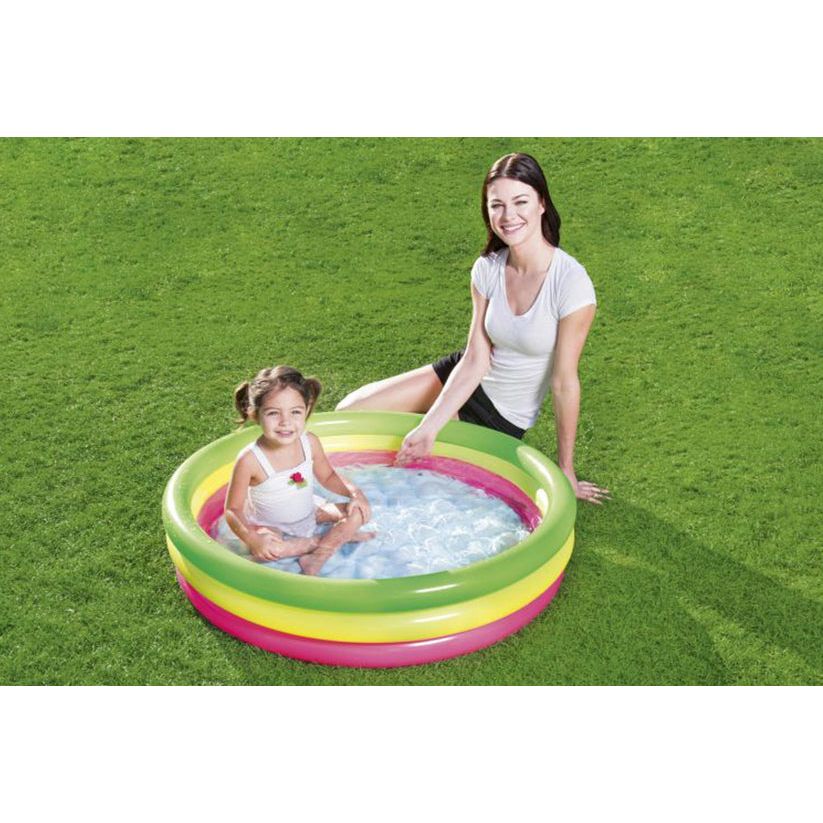 BESTWAY Rainbow Kids Pool 3.4ft | Inflatable Splash Pool