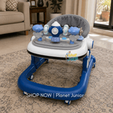 4-in-1 Foldable Baby Learning Walker with Activity Toy Tray