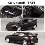1:24 Honda Civic Type-R Diecast Model Car – Pullback Action