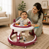 Interactive Baby Learning Walker with Music, Activity Tray & Padded Seat