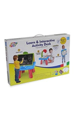 3-in-1 Learning Activity Desk for Kids – Whiteboard, Chalkboard & Projector