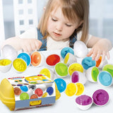 6 Pcs Shape & Color Matching Eggs for Toddlers
