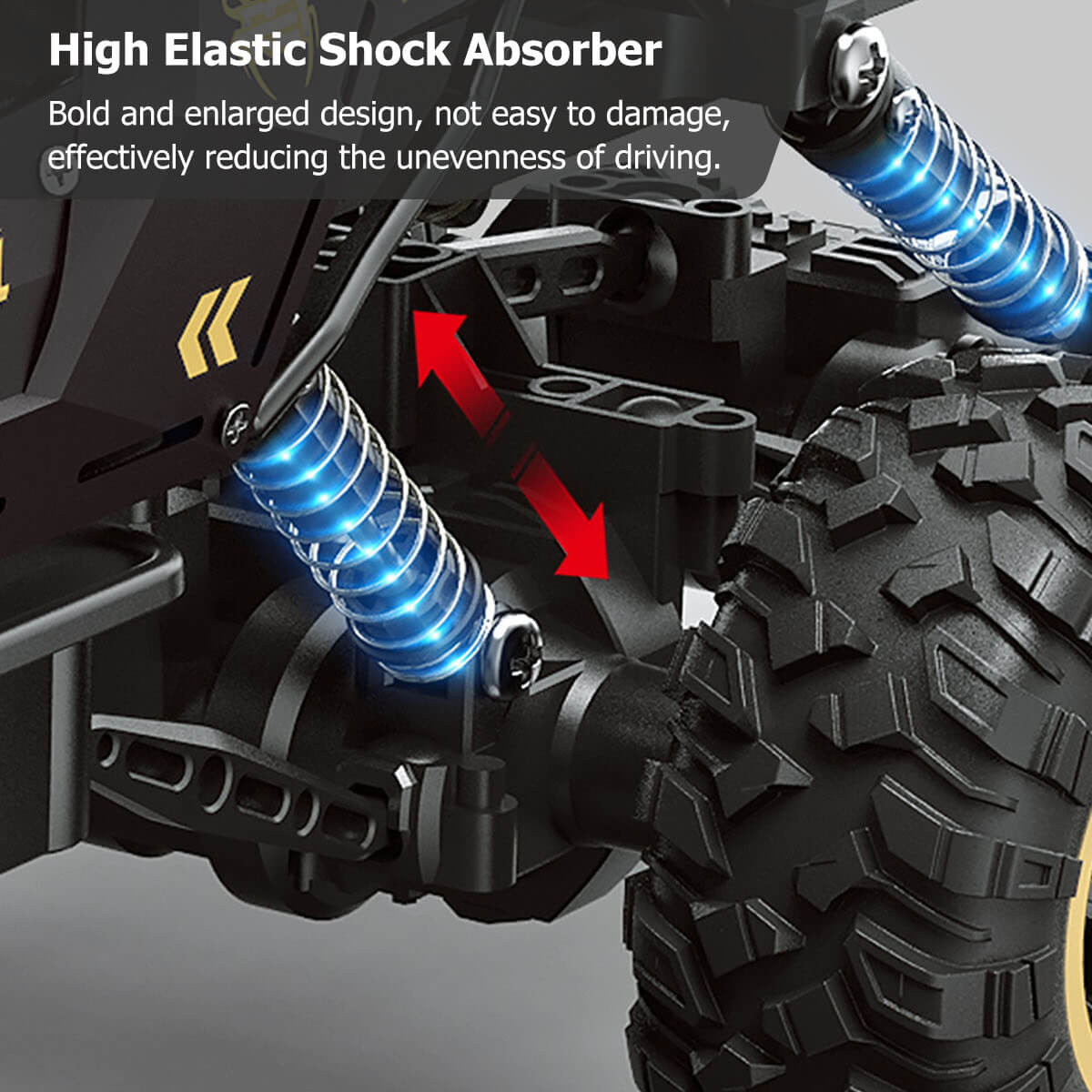 RC 6-wheel off-road car with rechargeable battery and controller