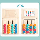 Wooden Color Matching Puzzle Board Game – 24 Challenges