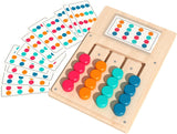Wooden Color Matching Puzzle Board Game – 24 Challenges