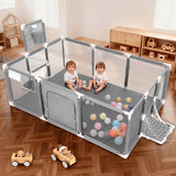 Extra Large Baby Playpen with Basketball & Football Play Yard