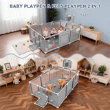 Extra Large Baby Playpen with Basketball & Football Play Yard