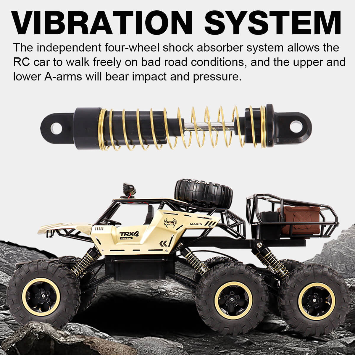 6WD remote control car monster truck alloy chassis