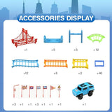 Rapid Variety Railway Racing Track Playset with SUV Toy Cars
