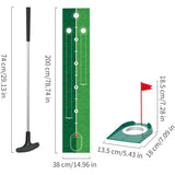 Kids Golf Play Set with 2-Meter Putting Mat & Flag Targets