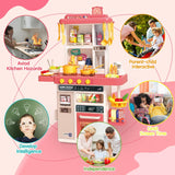 Play Kitchen Set – 50 Pcs Spray Kitchen Kit with Lights &amp; Sound