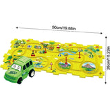 Rail Car Track Puzzle Set – 25 Pcs Build Your Own Railway