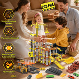 LumenVela 203 Pcs DIY Car Parking Lot & Track Set