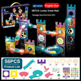 Magic Magnetic Blocks – 56-Piece Building Set with Slides & Tunnels