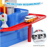 City Rescue Car Race Track Playset with 4 Mini Cars
