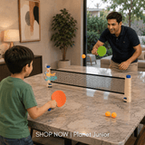 Adjustable Table Tennis Retractable Net Set with Paddles & Balls