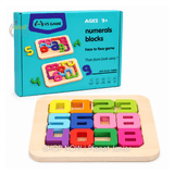 Wooden Number Blocks Puzzle Board for Kids – Montessori Toy