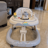 Foldable Baby Walker with Animal Activity Tray
