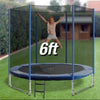 6ft Round Trampoline with Safety Enclosure & Ladder for Kids