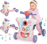 6-in-1 Baby Activity Musical Walker - Pink
