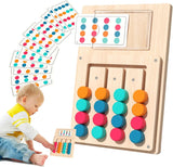 Wooden Color Matching Puzzle Board Game – 24 Challenges