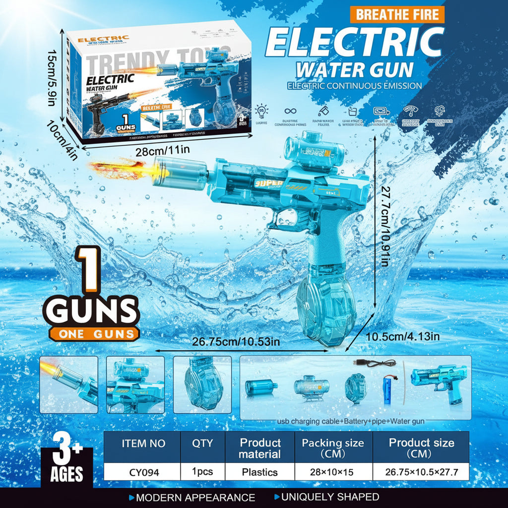 Electric water gun in outdoor use