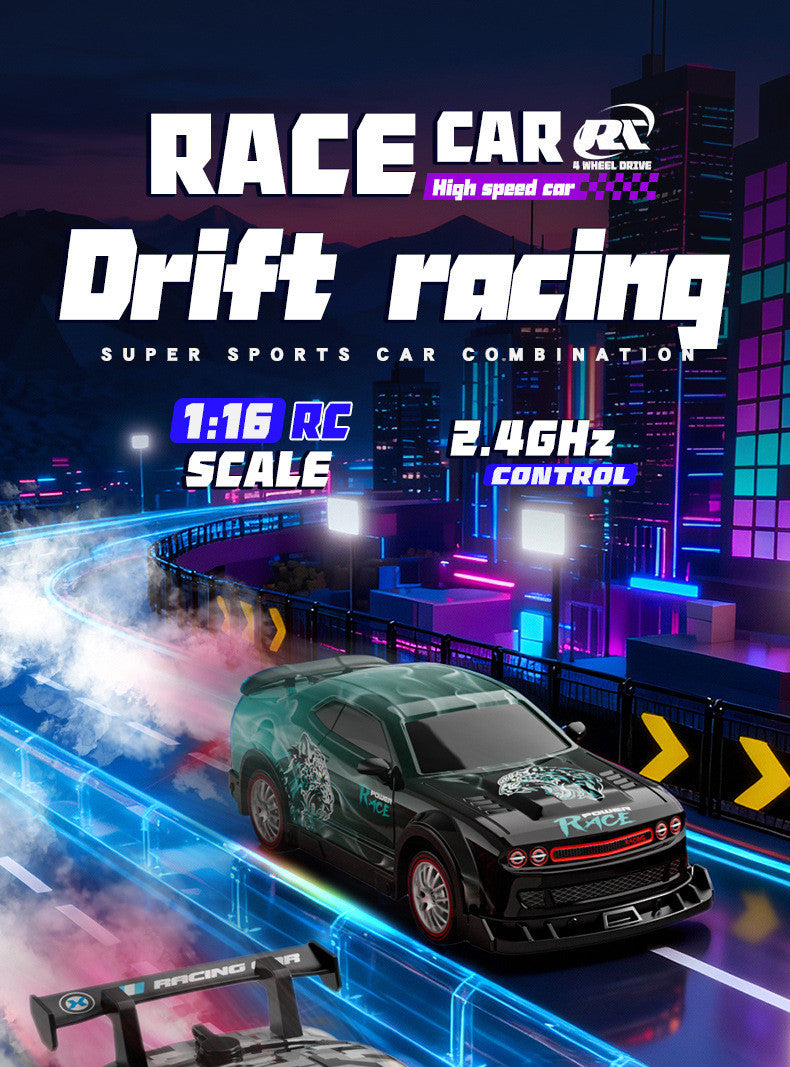 RC drift car 1:16 scale 2.4GHz drift racing poster art