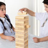 Classic Jenga Wooden Stacking Tower – 54 Pcs Board Game for Kids &amp; Adults