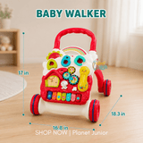 3-in-1 Interactive Baby Push Walker with Activity Panel & Activity Table