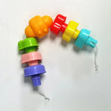 Huanger Montessori Flower Pegboard Bucket Toy for Toddlers