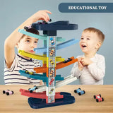 Gliding Railcar Building Blocks Track Set for Kids