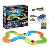 220 Pieces Glow in the Dark Race Track Set with LED Racing Car